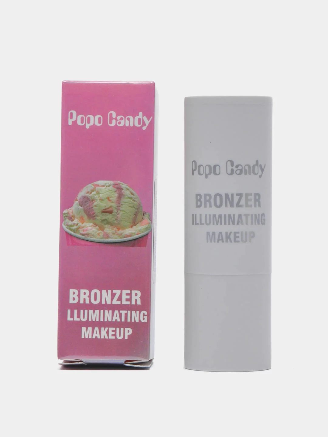 Кремовый хайлайтер для лица со спонжем Bronzer Popo Candy