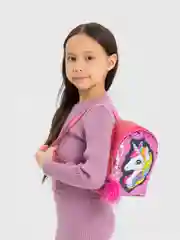 Розовый детский рюкзак с единорогом