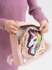 Белый детский рюкзак с единорогом