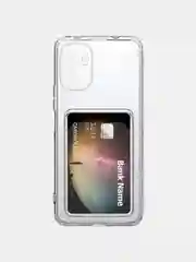 Чехол кардхолдер для Huawei Nova Y70, прозрачный, защита камеры