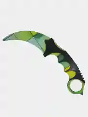 Черный нож деревянный, керамбит, КС ГО, CS GO, цветной принт, камуфляж не наклейка