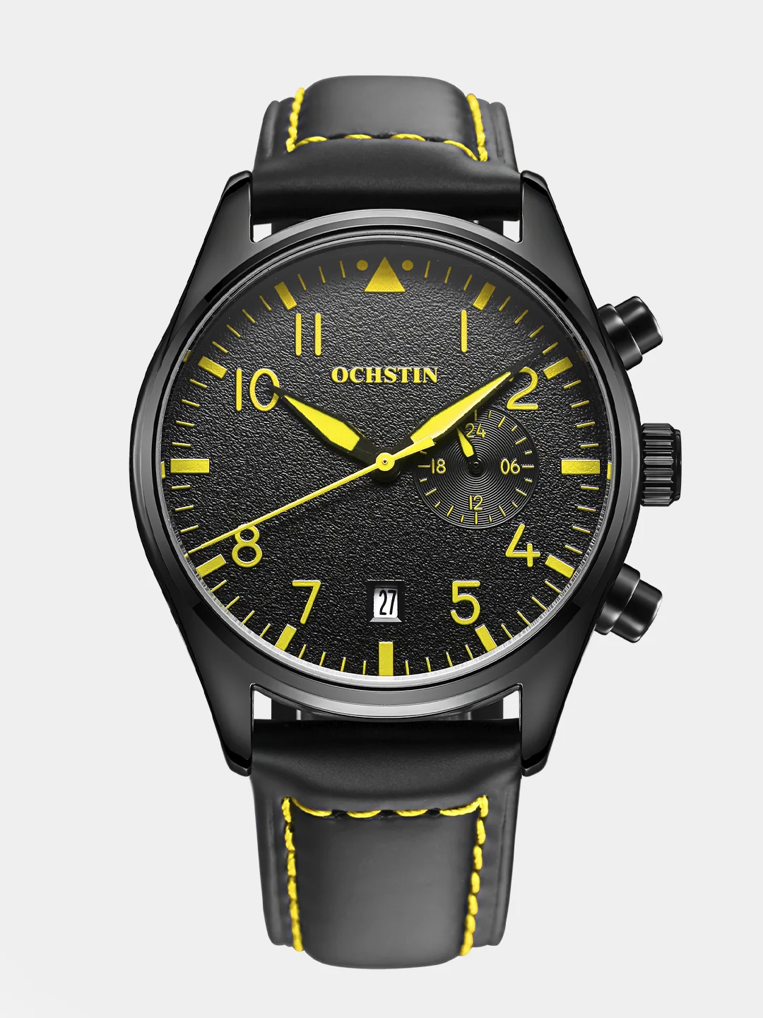 Желтый мужские наручные часы Ochstin 6043C в подарочной упаковке