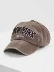 Светло-коричневый мужская кепка, бейсболка с надписью "NEW YORK"