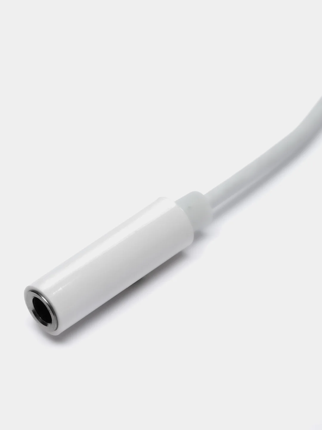 Белый переходник для наушников iPhone/lightning, aux 3,5 мм, аукс Айфон
