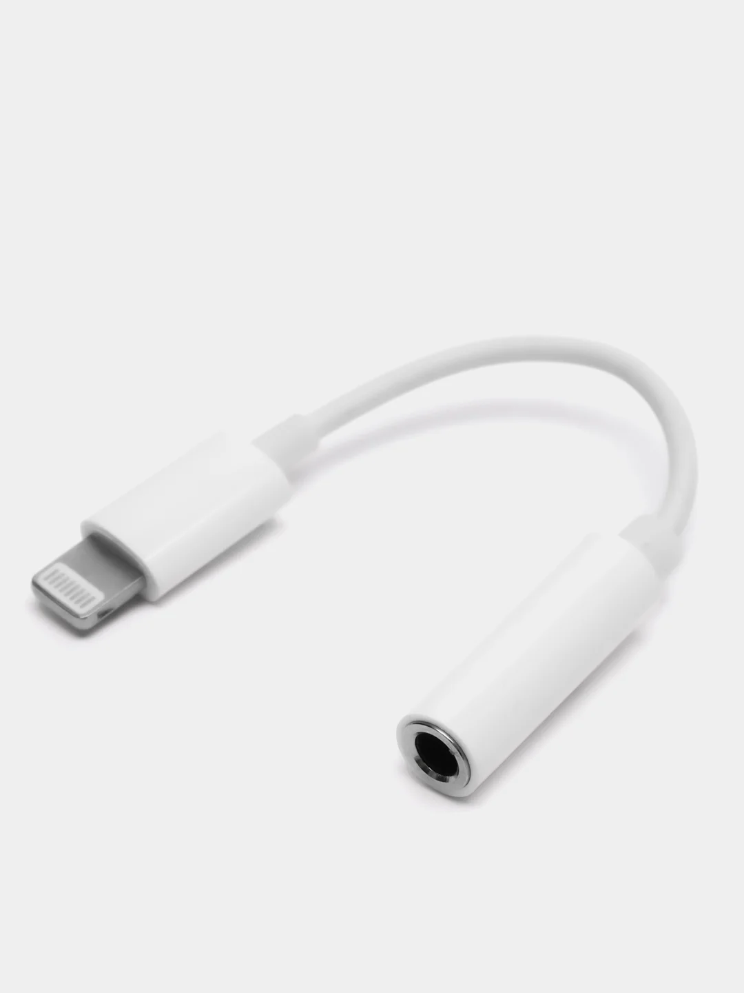 Белый переходник для наушников iPhone/lightning, aux 3,5 мм, аукс Айфон