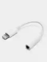 Белый переходник для наушников iPhone/lightning, aux 3,5 мм, аукс Айфон