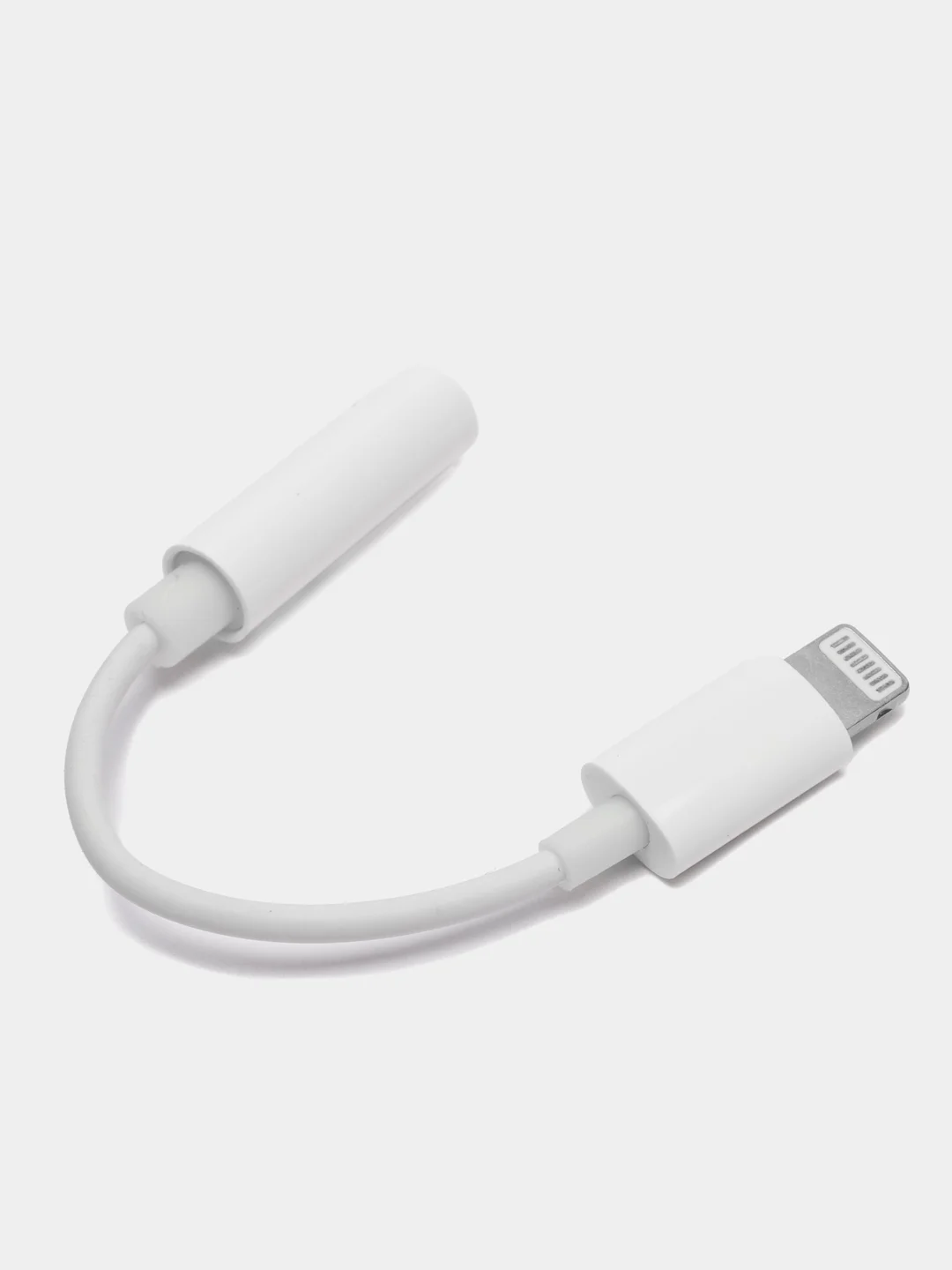 Белый переходник для наушников iPhone/lightning, aux 3,5 мм, аукс Айфон