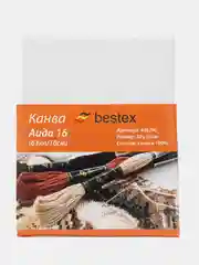 Канва Aida 16, 50*50 см, белая, Bestex