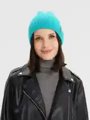 Бирюзовый шапка бини без подклада РУНА, женская, мужская