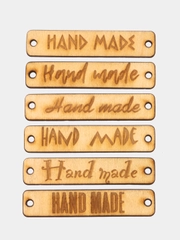 Набор бирок для рукоделия "Hand made",  6 штук