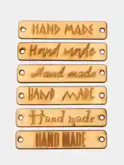 Набор бирок для рукоделия "Hand made",  6 штук
