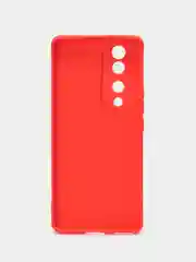 Красный чехол для Honor 70 Pro / 70 Pro Plus / Хонор 70 Про Плюс прозрачный силиконовый