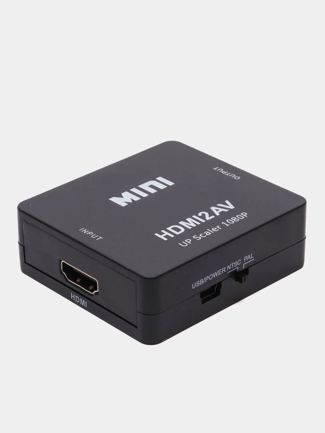 Черный переходник-адаптер с HDMI на тюльпаны AV, RCA конвертер
