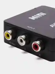 Черный переходник-адаптер с RCA AV тюльпанов на HDMI конвертер