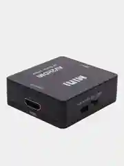 Черный переходник-адаптер с RCA AV тюльпанов на HDMI конвертер