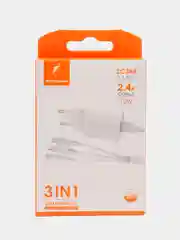 Слоновая кость зарядки для телефона/Micro USB/Type-C/Lightning