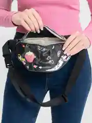 Черный поясная сумка, сумка на пояс, женская, детская