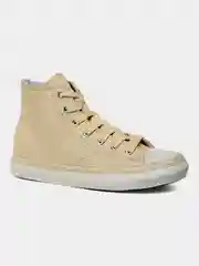 Светло-бежевый кеды женские, высокие TENDANCE