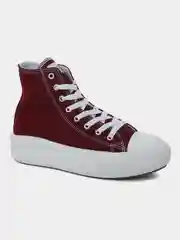 Бордовый кеды женские, высокие TENDANCE