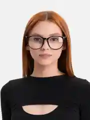 Белый имиджевые круглые очки, унисекс, с большой оправой