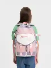 Кораллово-розовый рюкзак школьный