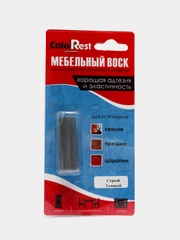 Мебельный воск мягкий для ремонта и реставрации мебели,дверей,ColoRest, 10 г.,Серый Темный