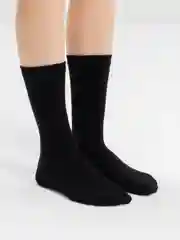 Черный хлопковые носки, однотонные, яркие, высокие, унисекс