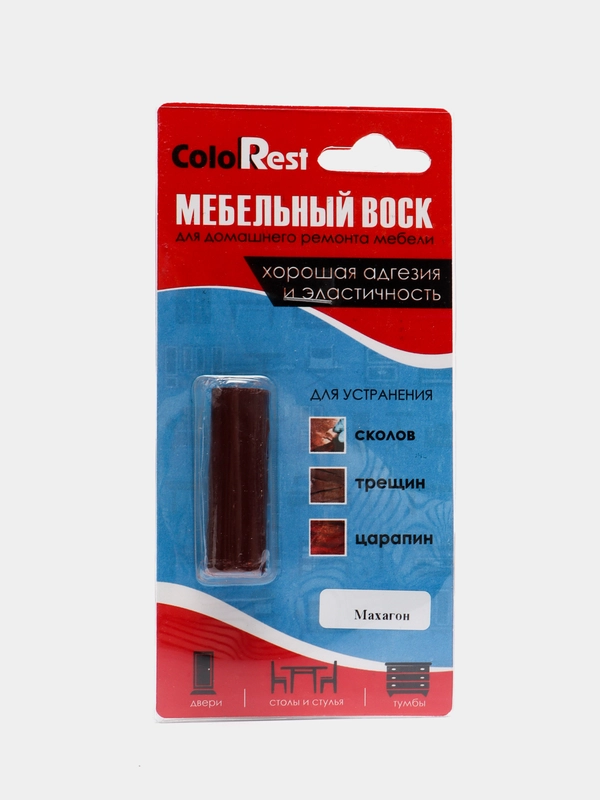 Мебельный воск мягкий для ремонта и реставрации мебели, дверей, ColoRest, 10 г, Махагон