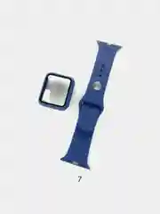 Силиконовый ремешок+чехол-накладка со стеклом для Apple watch 1, 2, 3, 4, 5, 6, 7, 8, se