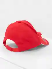 Красный кепка на солнечной батарее, с вентилятором