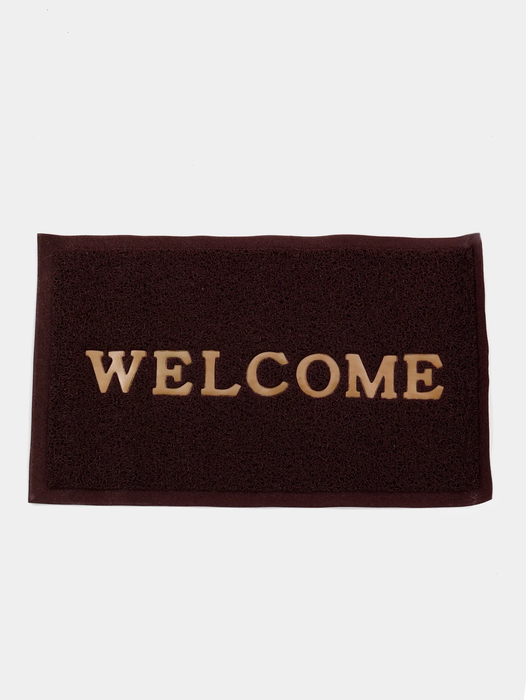 Коричневый коврик придверный ЕвроДизайн Welcome, пористый, 40 х 60 см