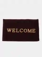 Коричневый коврик придверный ЕвроДизайн Welcome, пористый, 40 х 60 см