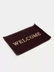 Коричневый коврик придверный ЕвроДизайн Welcome, пористый, 40 х 60 см