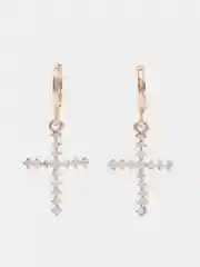 Серьги кресты, сережки крестики, 2 штуки