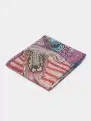 Синий меланж ткань для рукоделия и шитья, хлопок: двунитка, 80х40 см