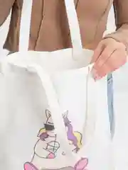 Белый шоппер сумка "Единорожка"