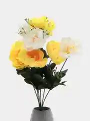 Желтый искусственные цветы Камелия, двухцветный букет, композиция, 380 мм