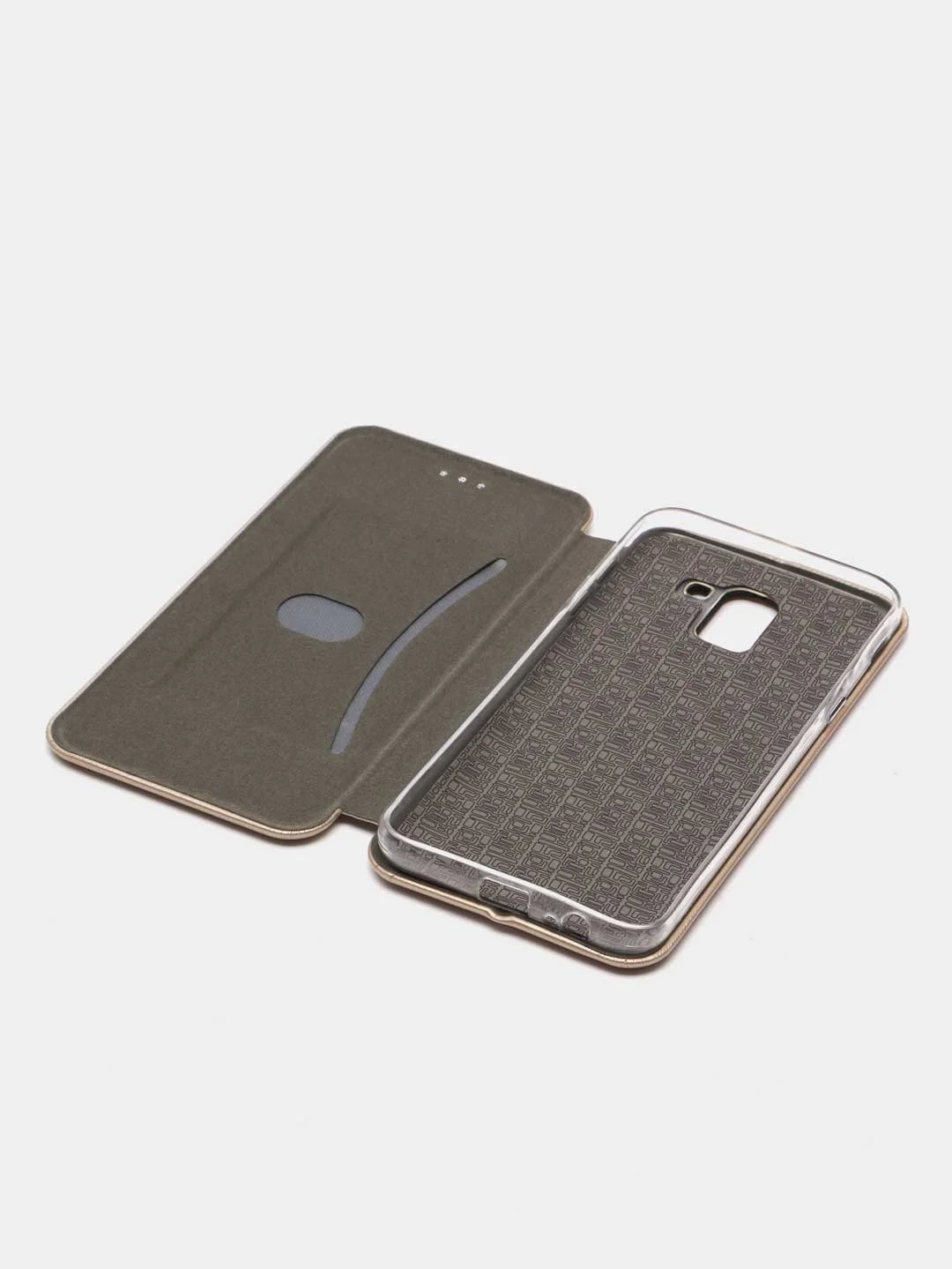 Золотой чехол-книжка для Samsung Galaxy J6, Самсунг J 6, экокожа