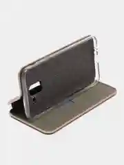 Золотой чехол-книжка для Samsung Galaxy J6, Самсунг J 6, экокожа