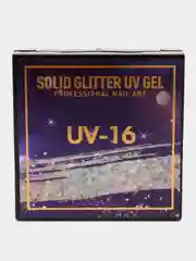 Белый uv/led, твердый блестящий гель-глиттер, для дизайна ногтей, гель-лак для ногтей