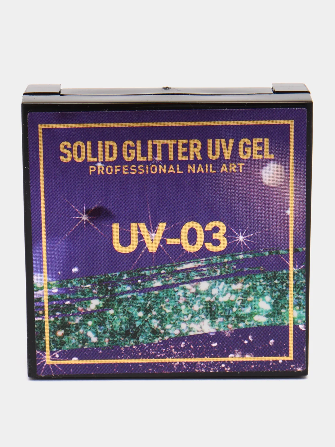 Голубой uv/led, твердый блестящий гель-глиттер, для дизайна ногтей, гель-лак для ногтей