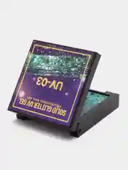 Голубой uv/led, твердый блестящий гель-глиттер, для дизайна ногтей, гель-лак для ногтей