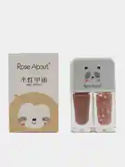 Коричневый лак двойной в двойном флаконе, маникюр и педикюр
