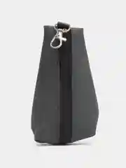Серый ключница кожаная