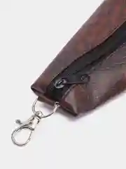 Бежевый ключница кожаная