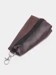 Бежевый ключница кожаная