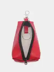 Красный ключница кожаная