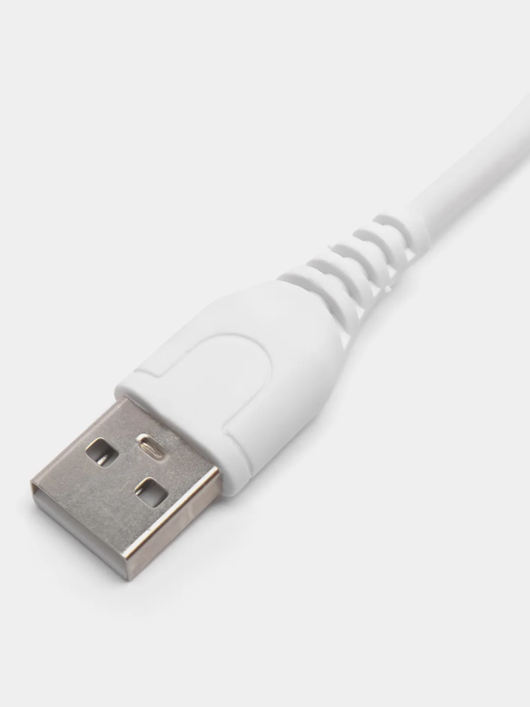 Белый кабель быстрой зарядки 6А, Type-C(Android), Lightning (Apple iPhone)