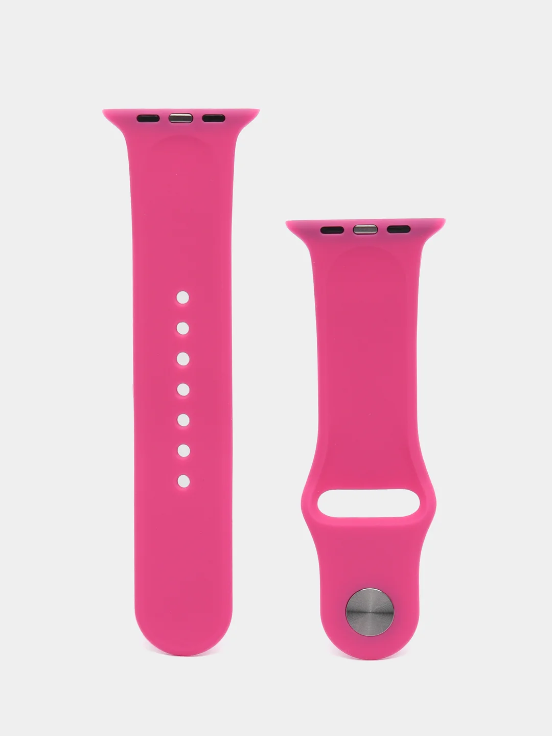 Фуксия ремешок для Apple Watch 3, 4, 5, 6, SE, 7, 8, ultra, силиконовый