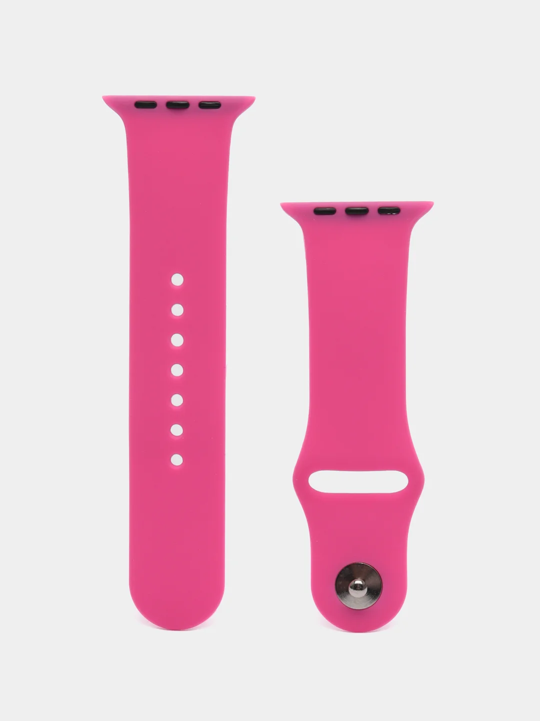 Фуксия ремешок для Apple Watch 3, 4, 5, 6, SE, 7, 8, ultra, силиконовый
